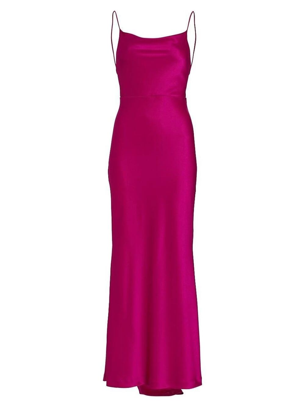 Alice + Olivia Montana Lace-Up Back Slip Gown Raspberry Size 8 NWT Designer